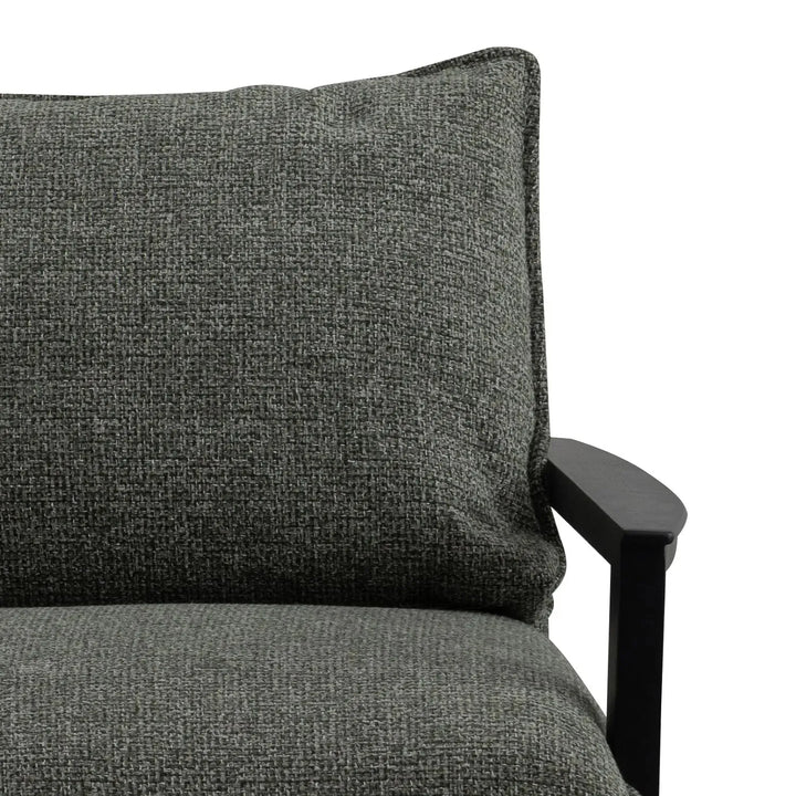 Modern mixed weave fabric 1 seater sofa turret in real life style.
