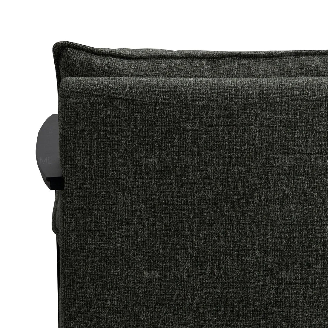 Modern mixed weave fabric 1 seater sofa turret with context.