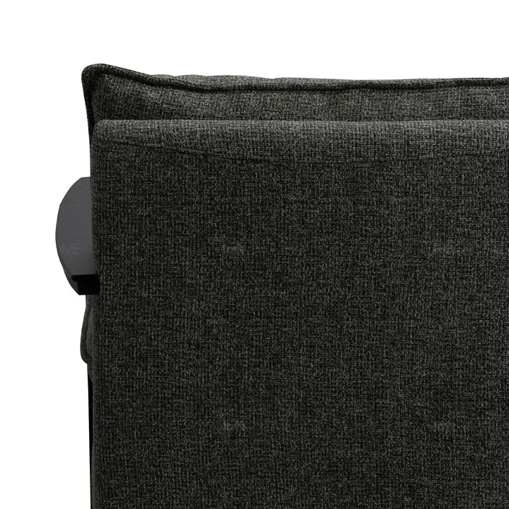 Modern mixed weave fabric 1 seater sofa turret with context.
