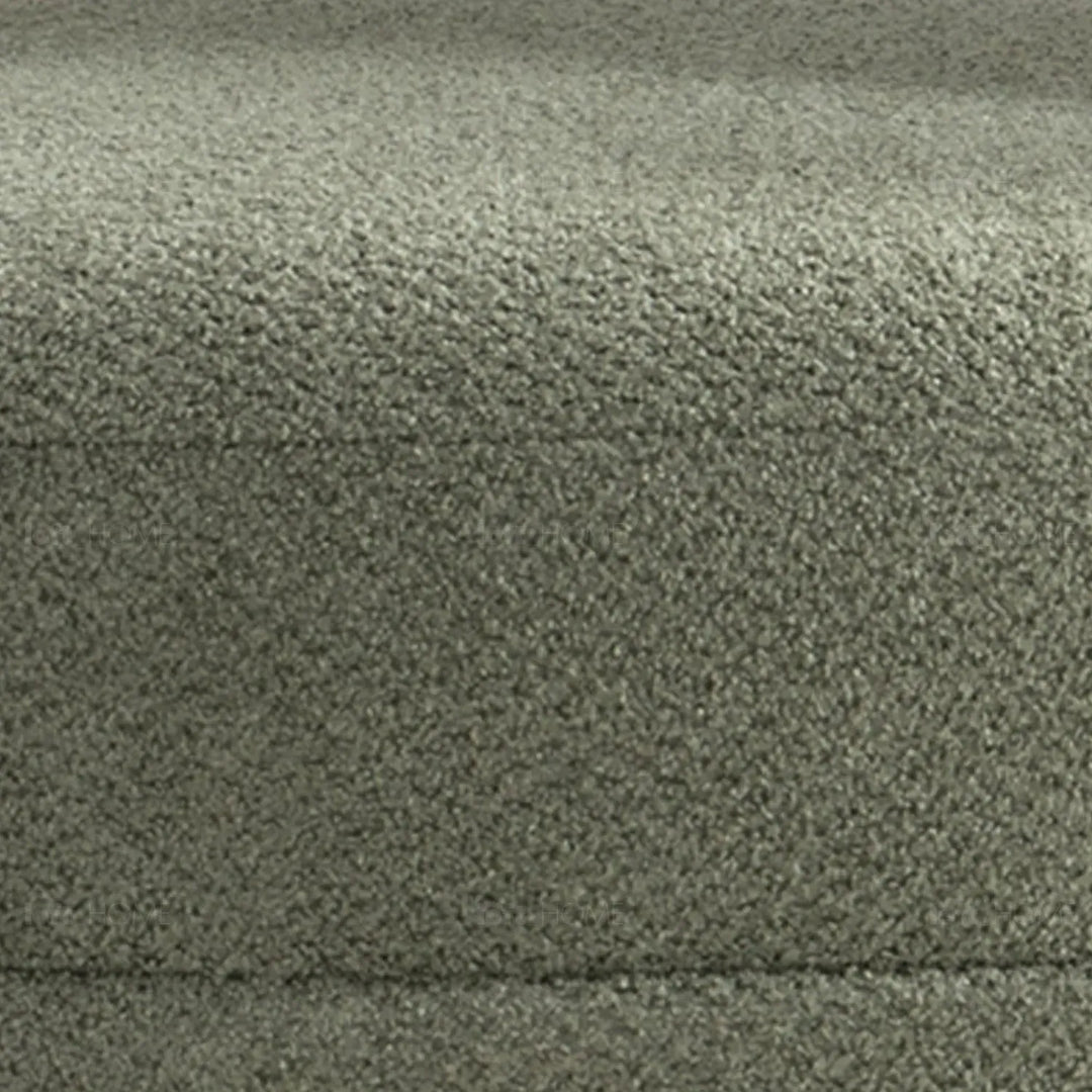 Modern mixed weave fabric 1 seater sofa yard in panoramic view.