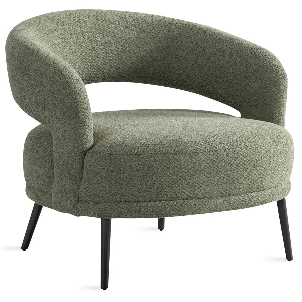 Modern mixed weave fabric 1 seater sofa yard in white background.