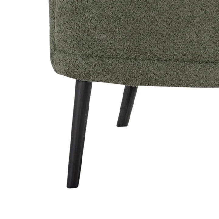 Modern mixed weave fabric 1 seater sofa yard in real life style.