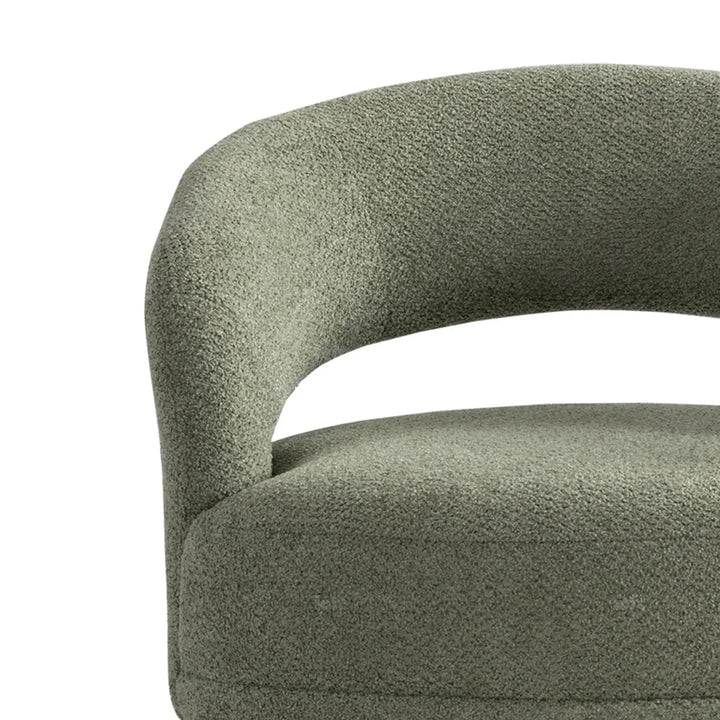 Modern mixed weave fabric 1 seater sofa yard with context.