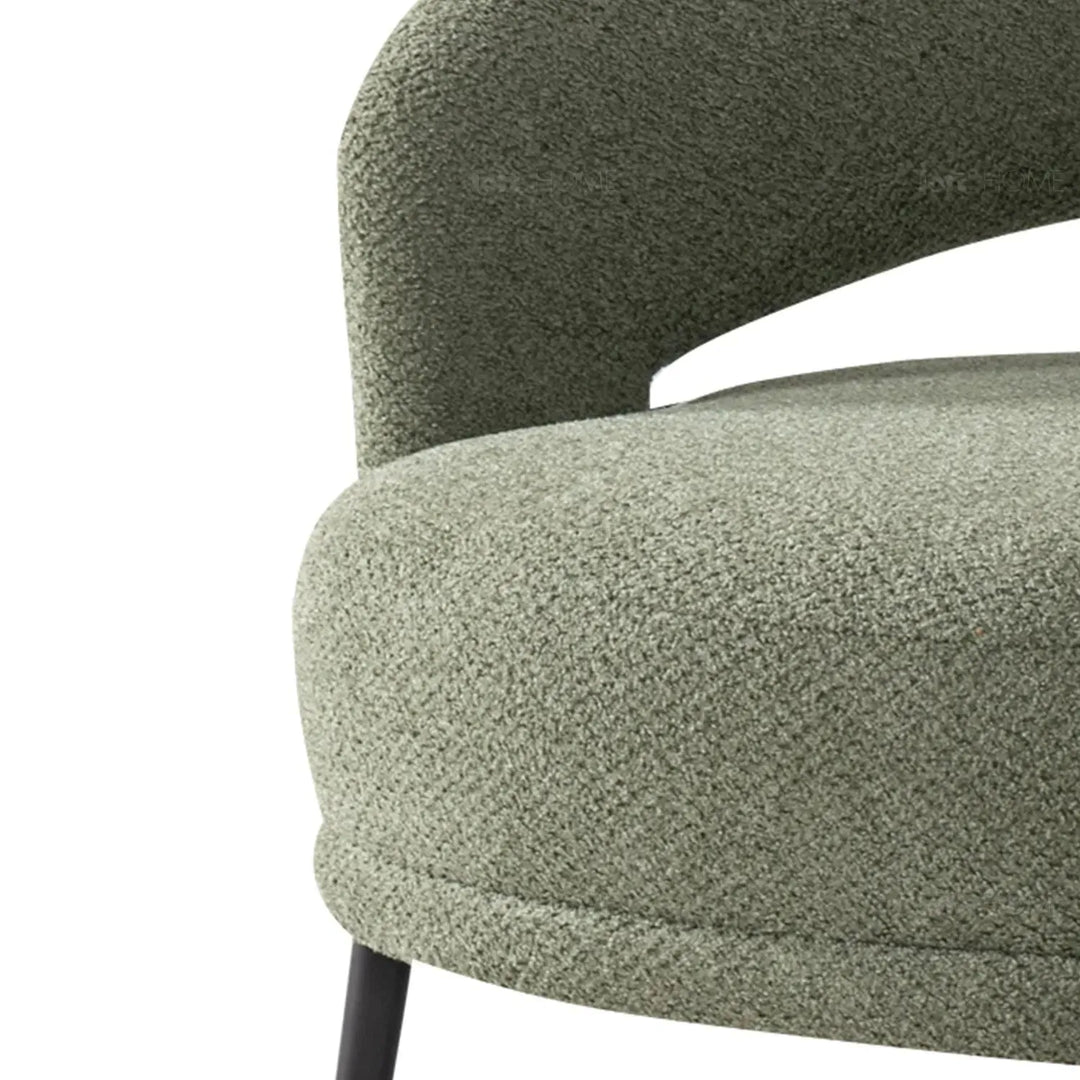 Modern mixed weave fabric 1 seater sofa yard in details.