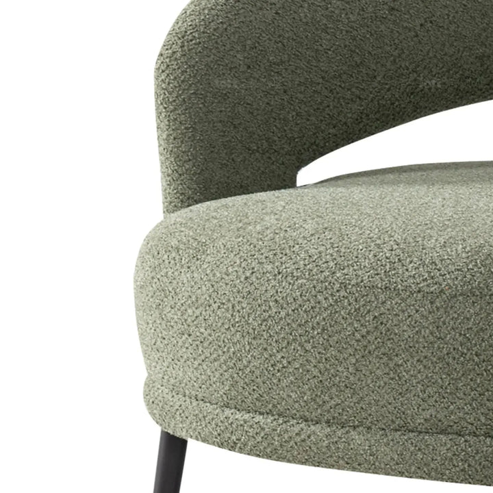 Modern mixed weave fabric 1 seater sofa yard in details.