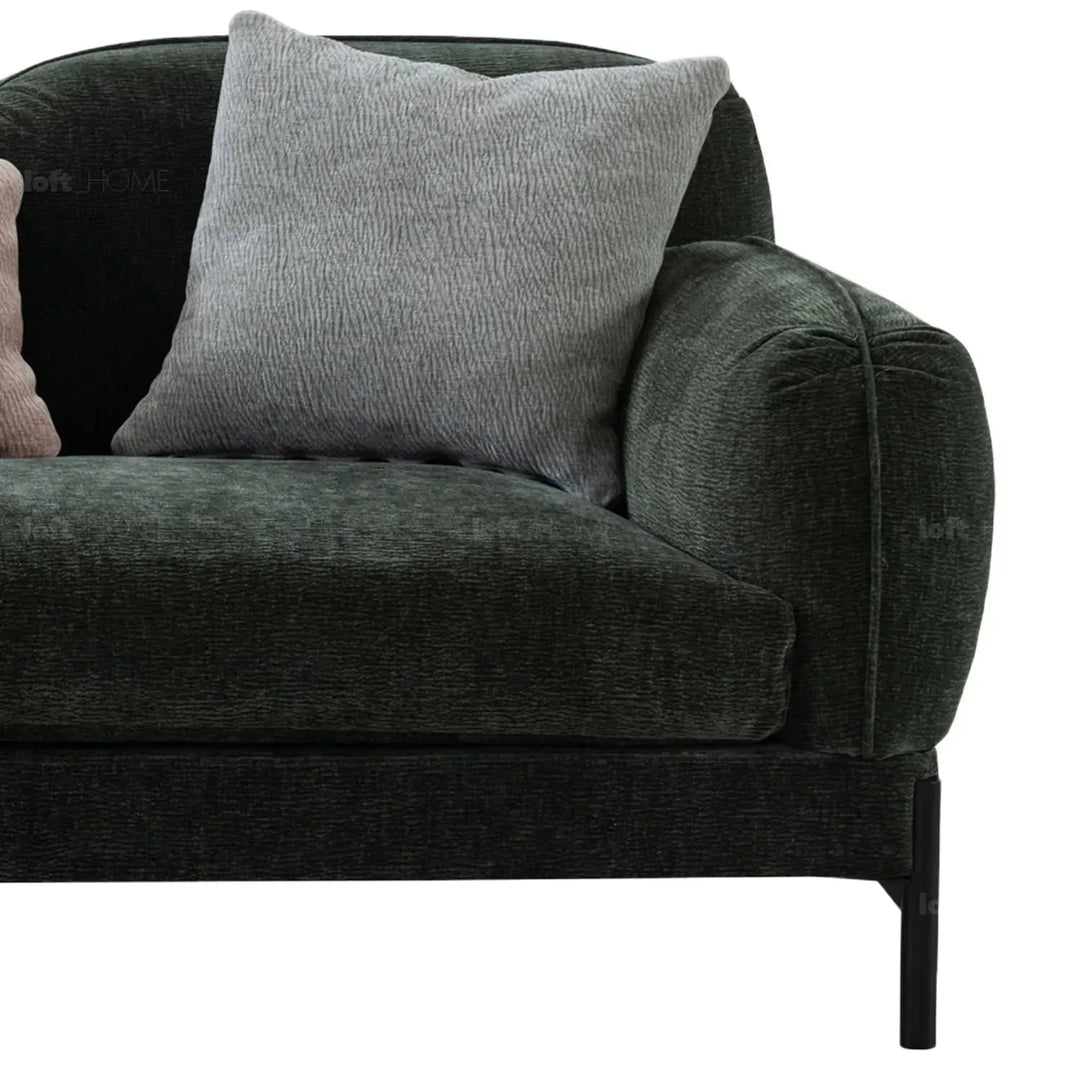 Modern chenille velvet fabric 3.5 seater sofa nimbus in real life style.