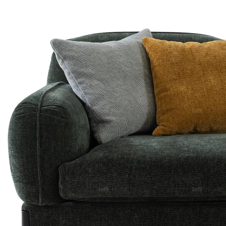 Modern chenille velvet fabric 3.5 seater sofa nimbus with context.
