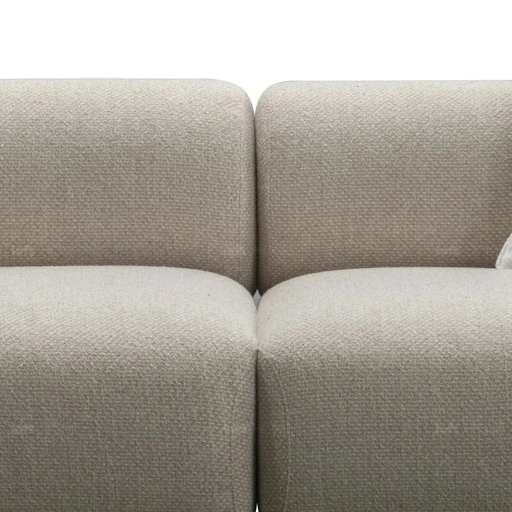 Modern mixed weave fabric 4 seater sofa ench in details.