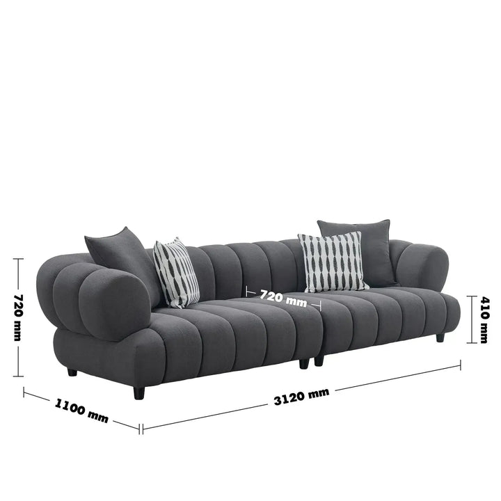 Modern sherpa fabric 5 seater sofa lace size charts.