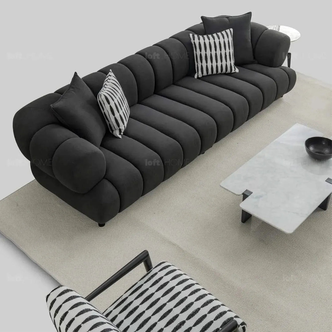 Modern sherpa fabric 5 seater sofa lace material variants.
