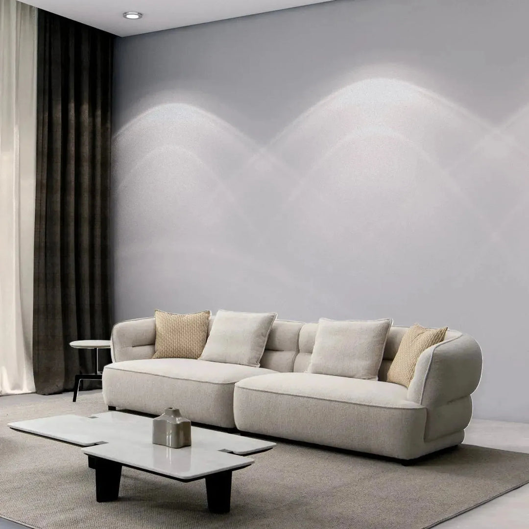 Modern mixed weave fabric 4 seater sofa manor primary product view.