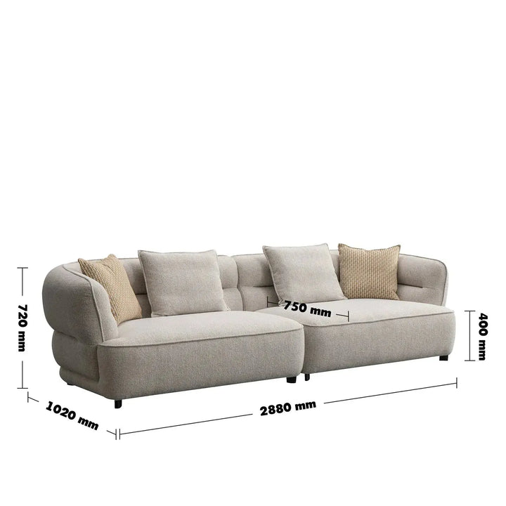 Modern mixed weave fabric 4 seater sofa manor size charts.
