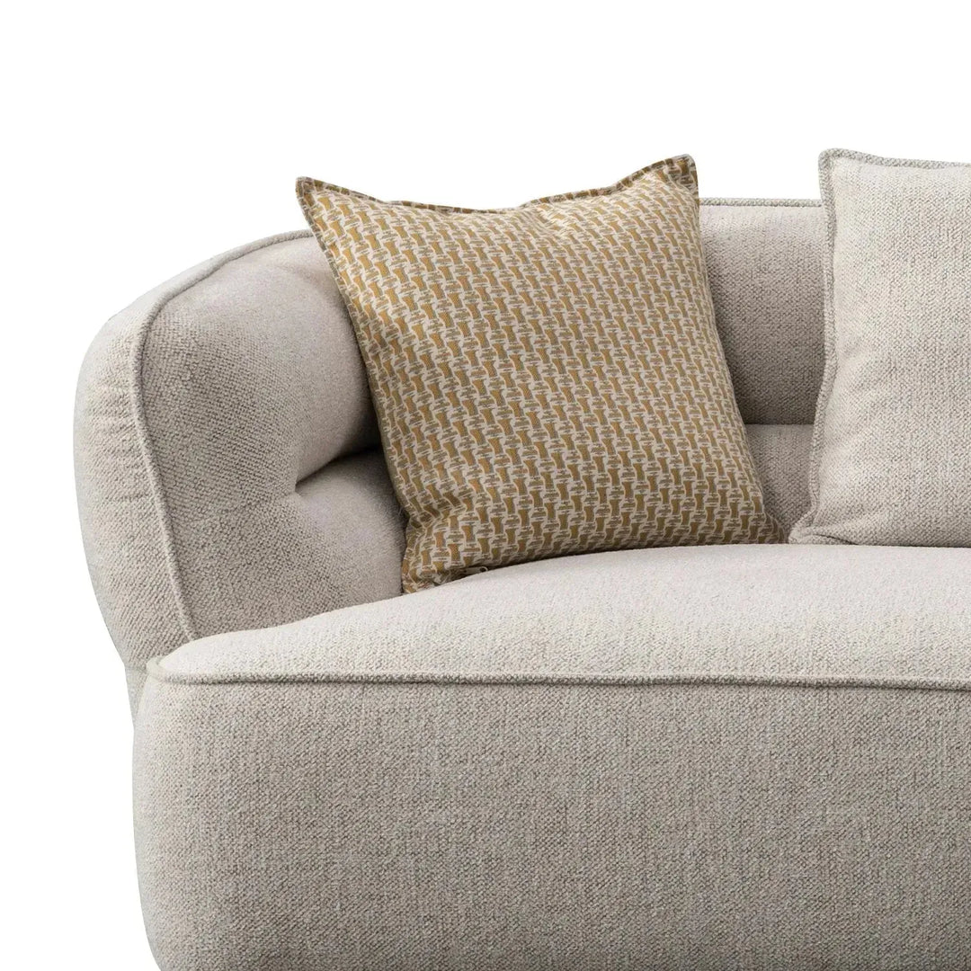 Modern mixed weave fabric 4 seater sofa manor in real life style.