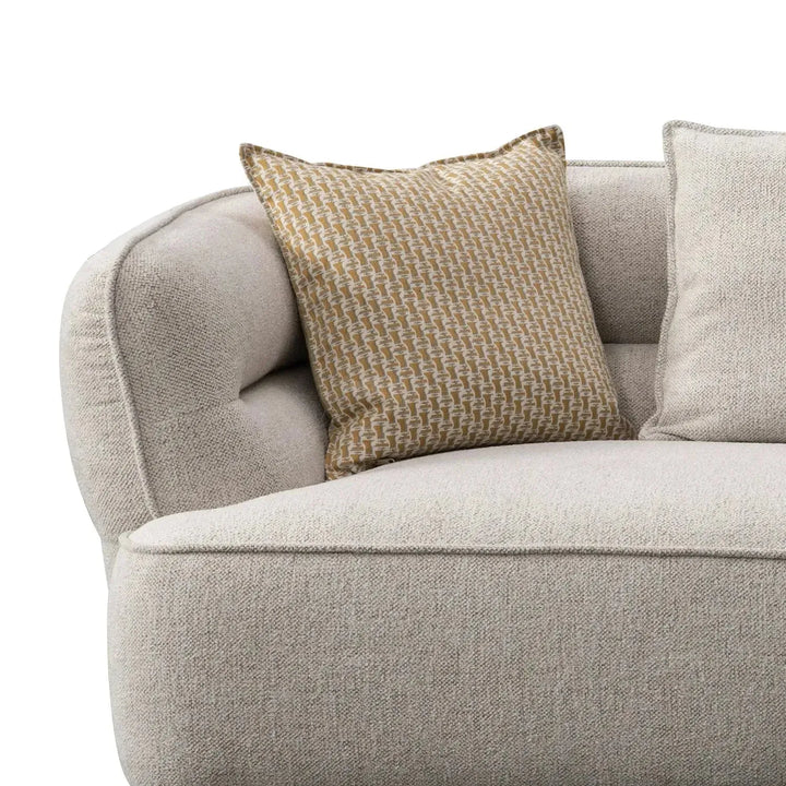 Modern mixed weave fabric 4 seater sofa manor in real life style.