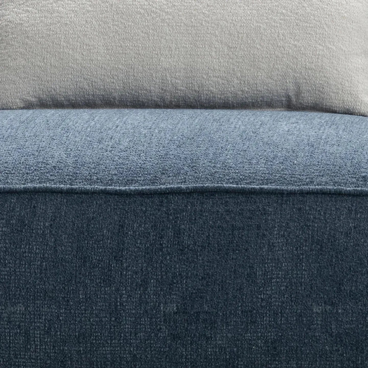 Modern mixed weave fabric 4 seater sofa nep in close up details.