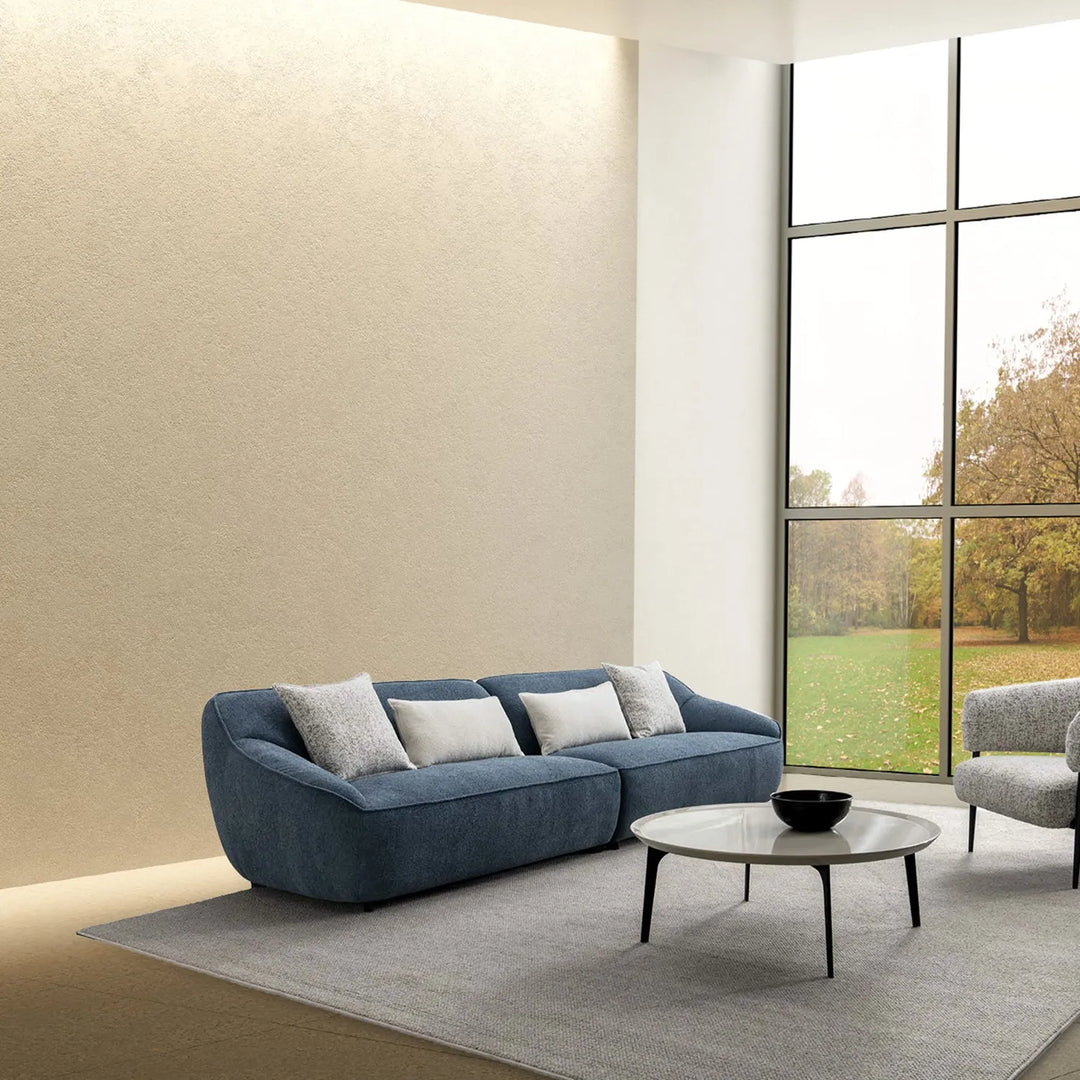 Modern mixed weave fabric 4 seater sofa nep primary product view.