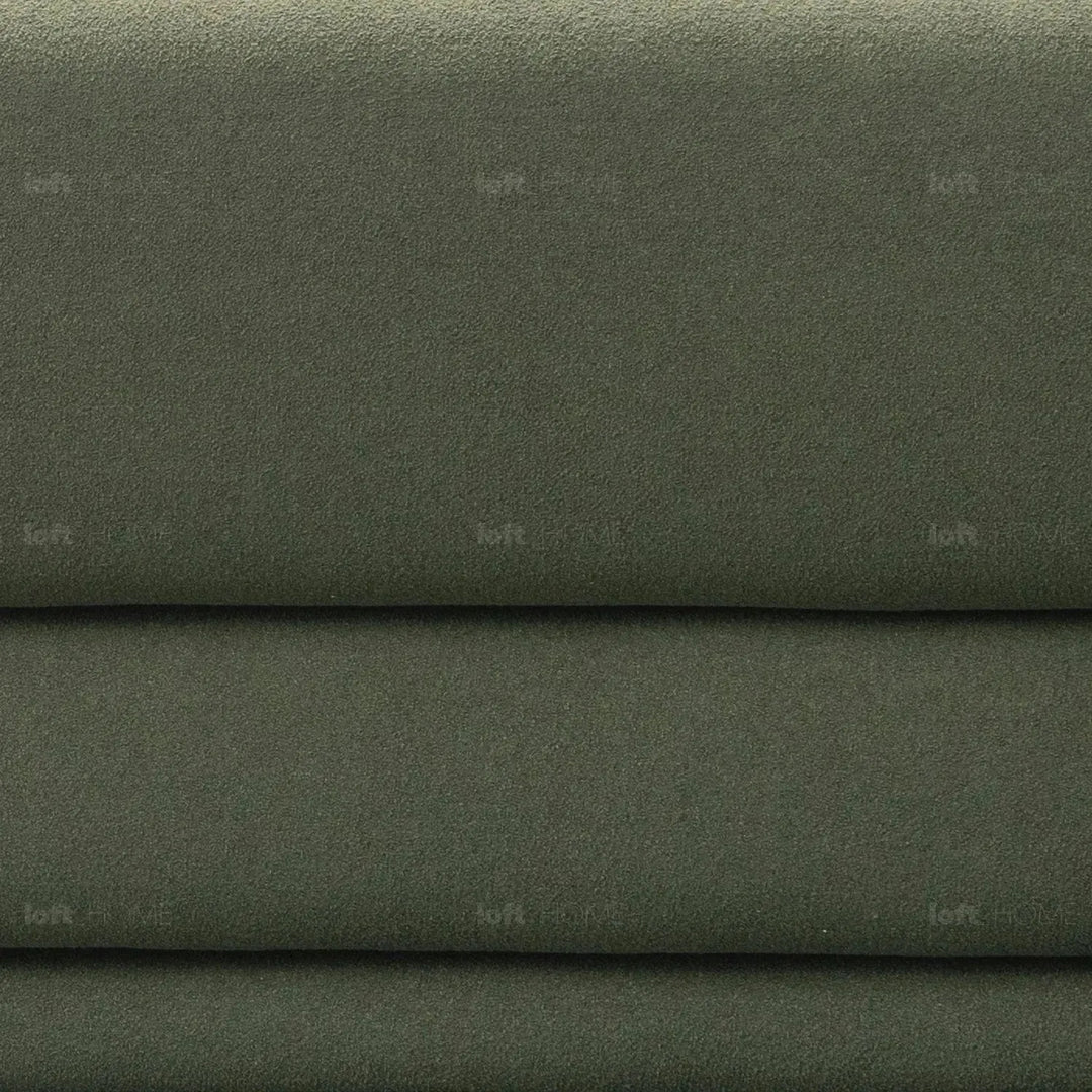Modern sherpa fabric l shape sectional sofa fores 3+l in panoramic view.
