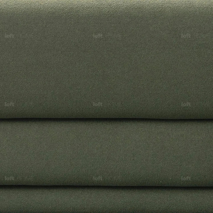 Modern sherpa fabric l shape sectional sofa fores 3+l in panoramic view.
