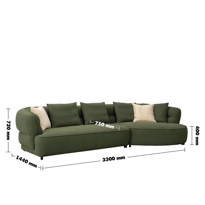 Modern sherpa fabric l shape sectional sofa fores 3+l size charts.