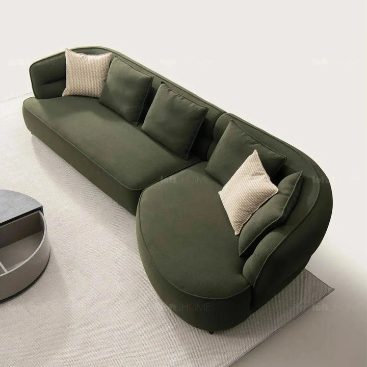 Modern sherpa fabric l shape sectional sofa fores 3+l in real life style.