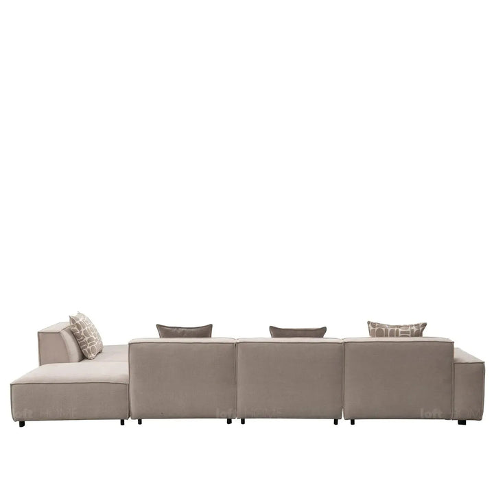 Minimalist mixed weave fabric l shape sectional sofa glade 3+ottoman+l color swatches.