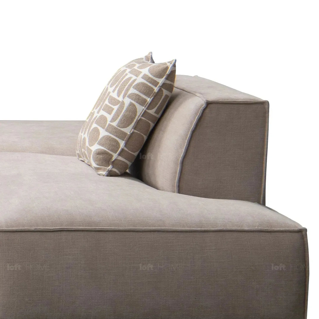 Minimalist mixed weave fabric l shape sectional sofa glade 3+ottoman+l in real life style.