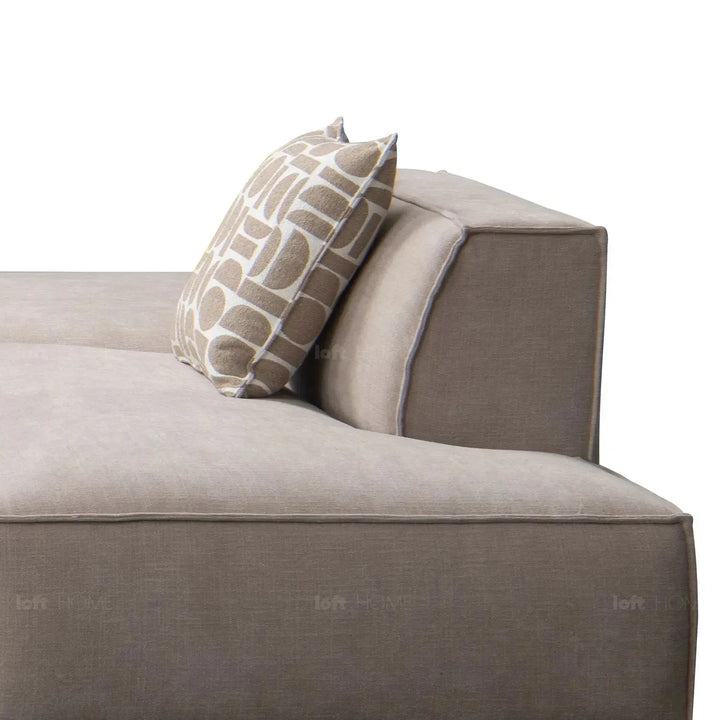 Minimalist mixed weave fabric l shape sectional sofa glade 3+ottoman+l in real life style.