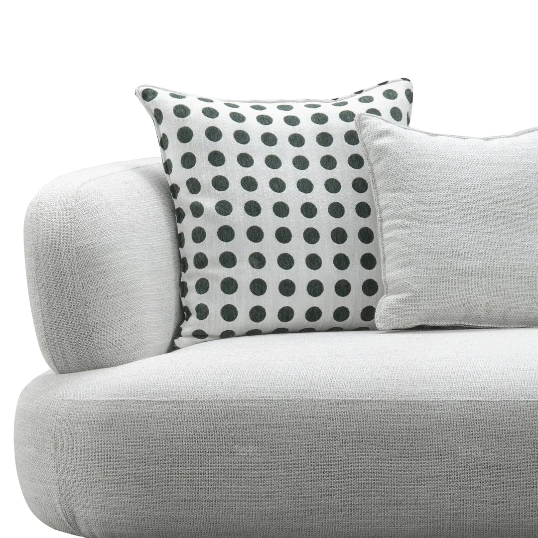 Cream mixed weave fabric l shape sectional sofa calyx 4+l with context.