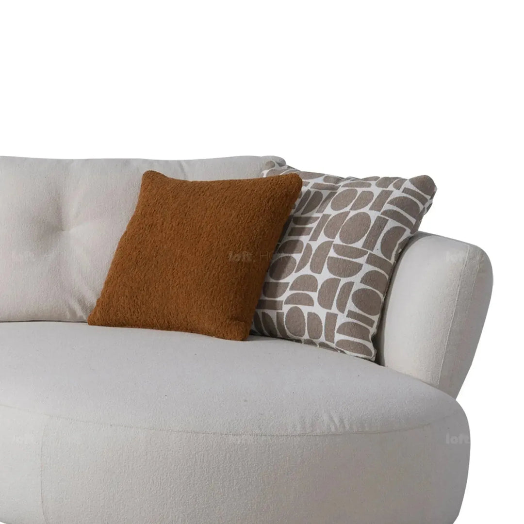 Cream sherpa fabric l shape sectional sofa luxe 3+l color swatches.