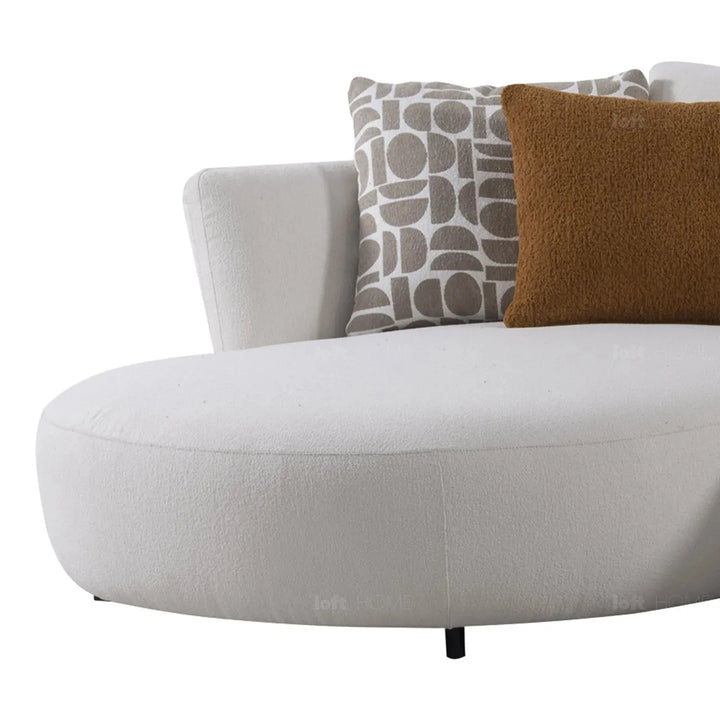 Cream sherpa fabric l shape sectional sofa luxe 3+l in real life style.