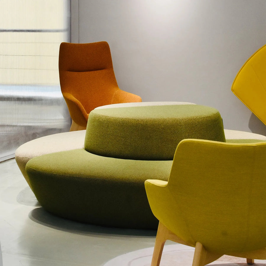 Contemporary fabric modular 3 seater sofa moon primary product view.