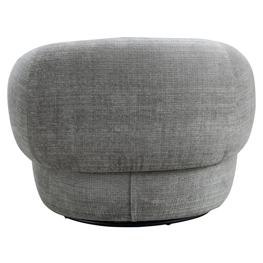 Cream mixed weave fabric revolving 1 seater sofa criet material variants.