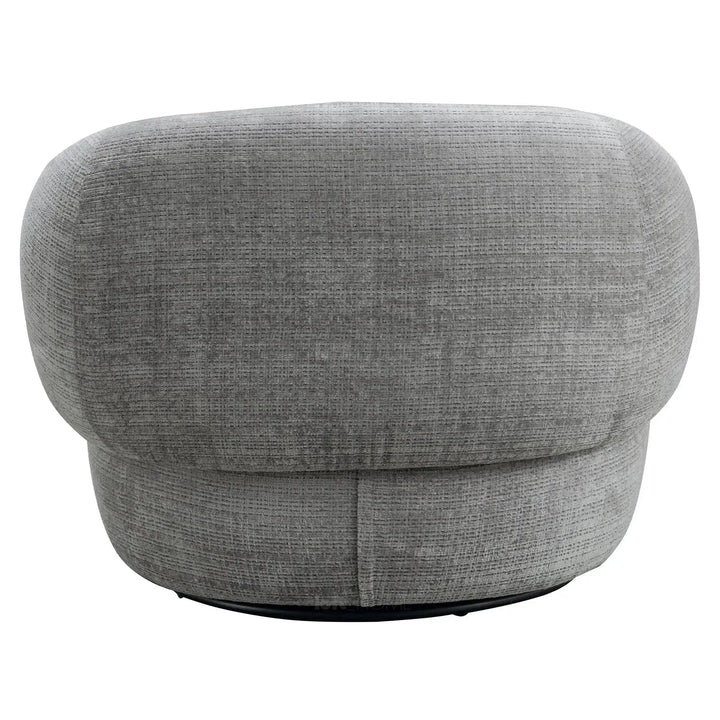 Cream mixed weave fabric revolving 1 seater sofa criet material variants.