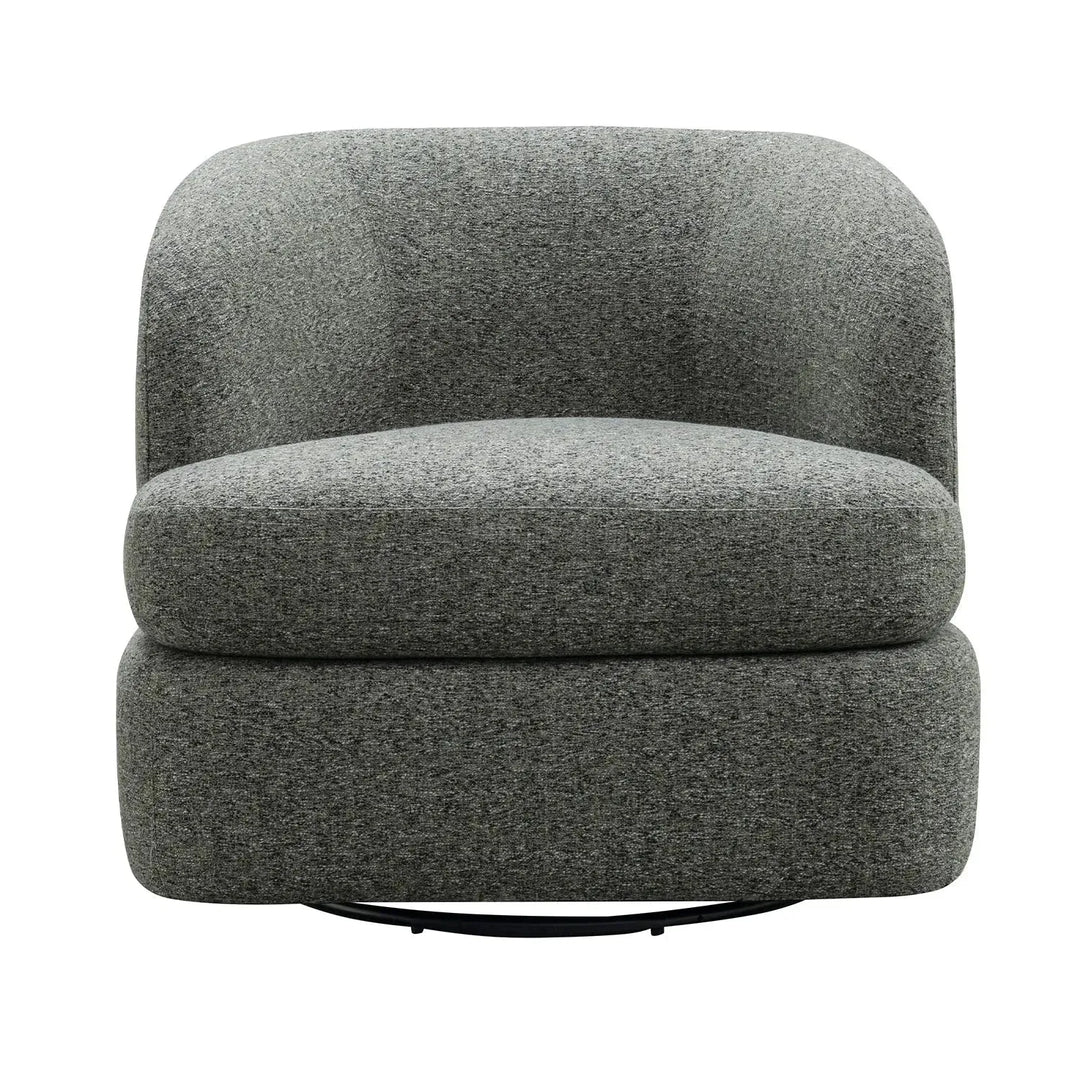 Modern mixed weave fabric revolving 1 seater sofa goyle color swatches.