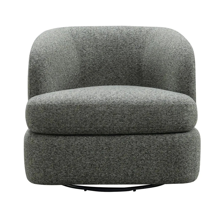 Modern mixed weave fabric revolving 1 seater sofa goyle color swatches.