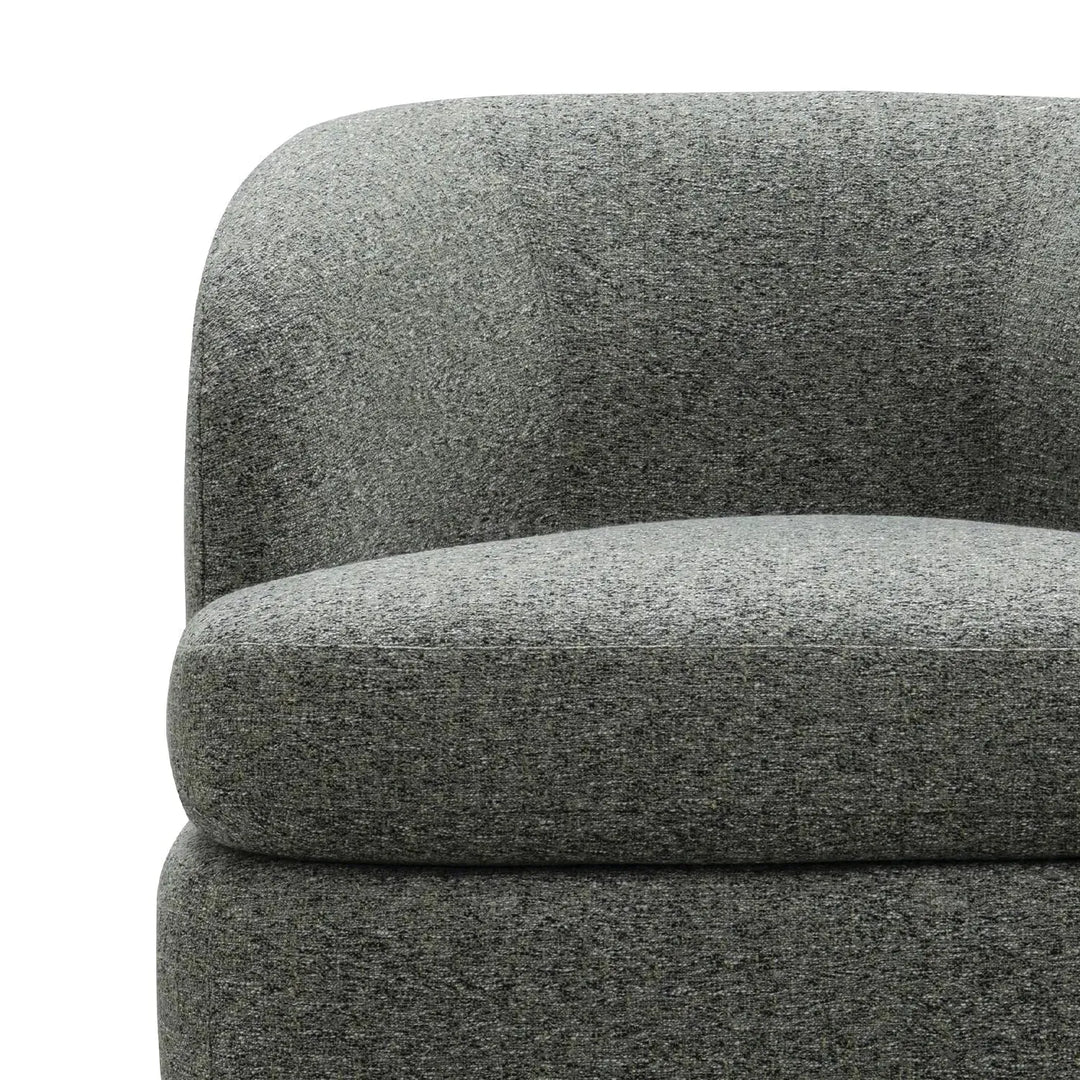 Modern mixed weave fabric revolving 1 seater sofa goyle with context.