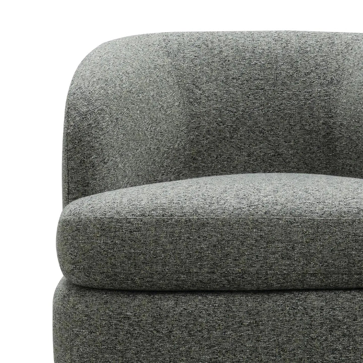 Modern mixed weave fabric revolving 1 seater sofa goyle with context.