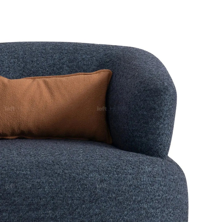 Cream boucle fabric revolving 1 seater sofa vance in real life style.
