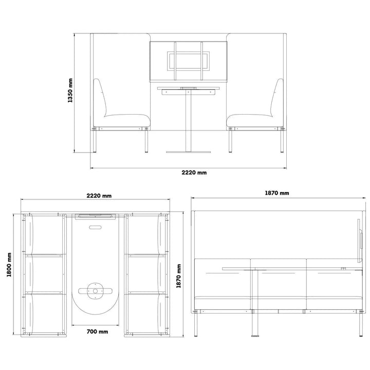 Minimalist fabric highback av conference 3 seater sofa santo size charts.
