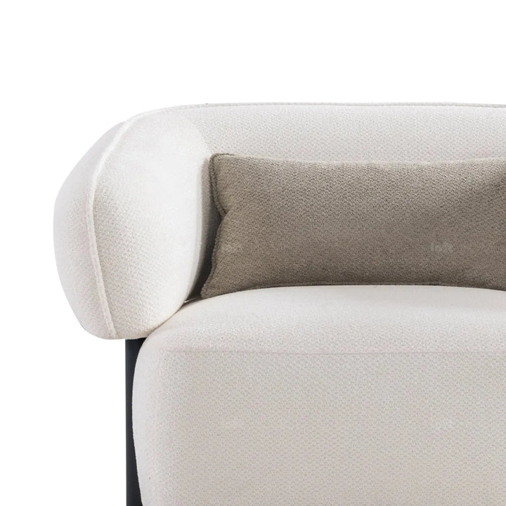 Cream mixed weave fabric 1 seater sofa callee material variants.