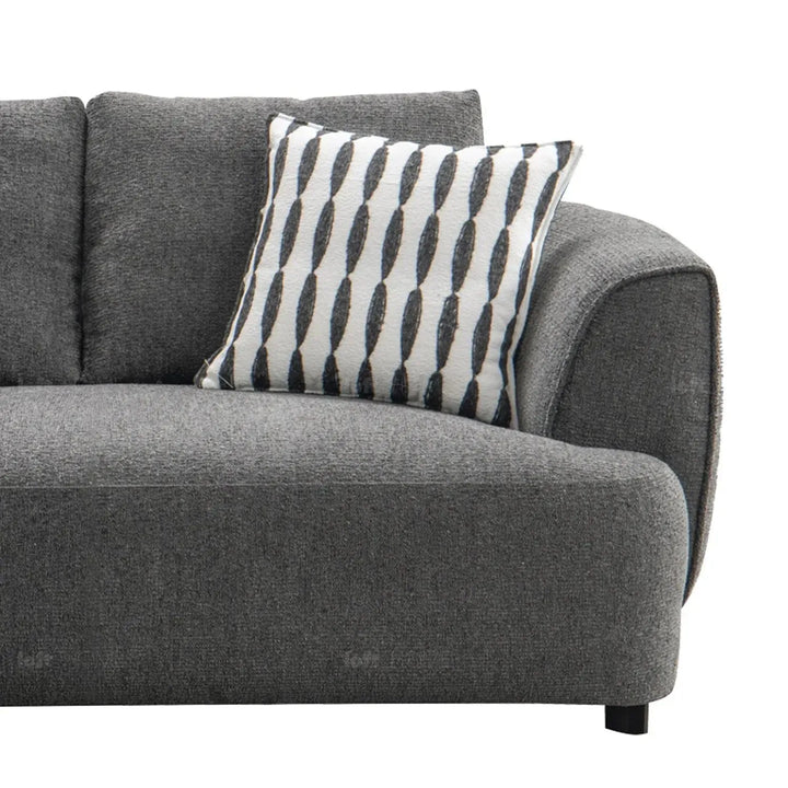 Modern mixed weave fabric 2 seater sofa oble material variants.