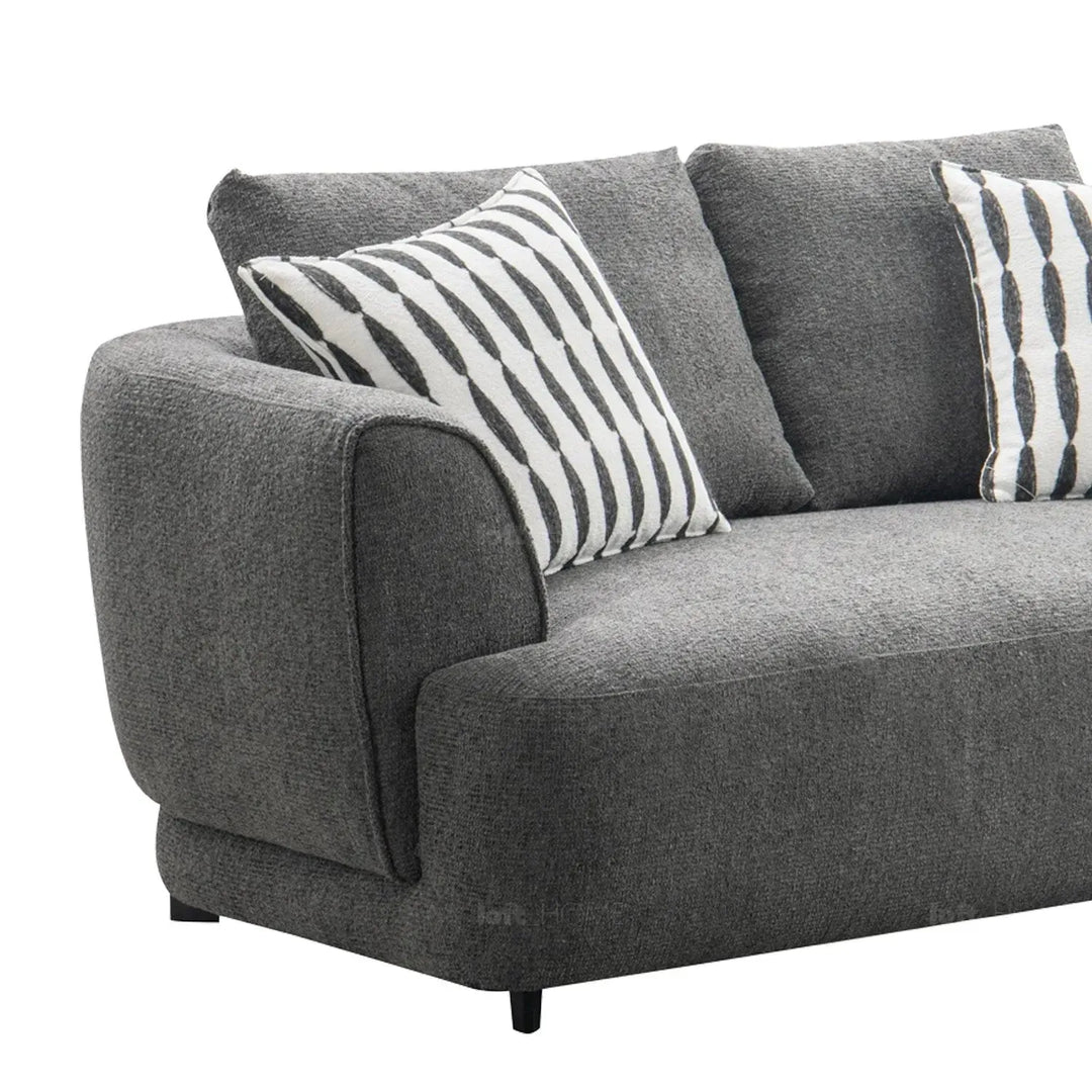 Modern mixed weave fabric 2 seater sofa oble in real life style.