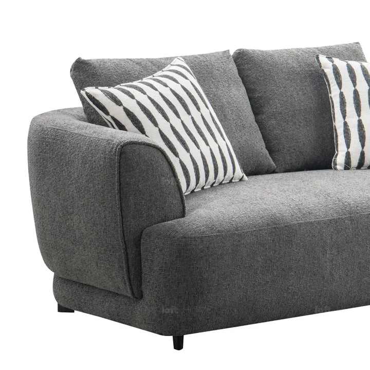 Modern mixed weave fabric 2 seater sofa oble in real life style.