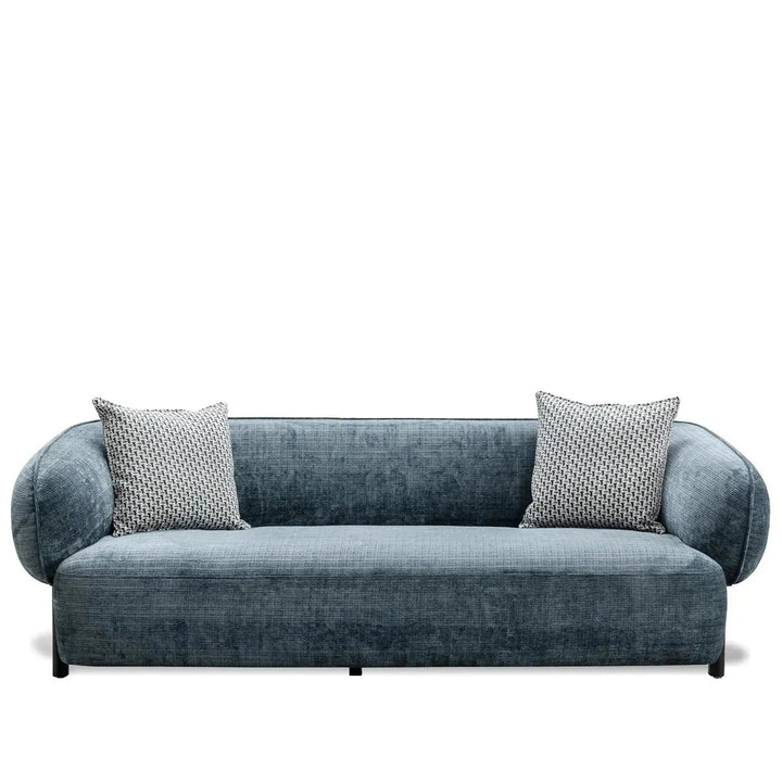 Modern mixed weave fabric 3 seater sofa nep in white background.