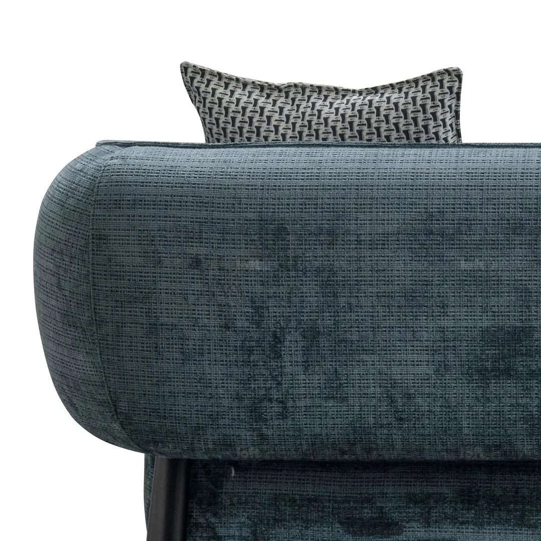 Modern mixed weave fabric 3 seater sofa nep in close up details.
