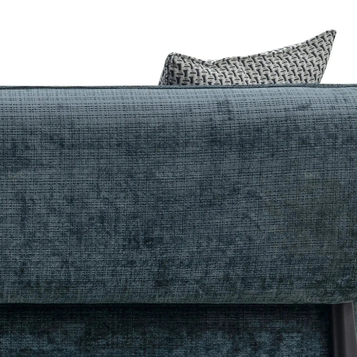 Modern mixed weave fabric 3 seater sofa nep in panoramic view.
