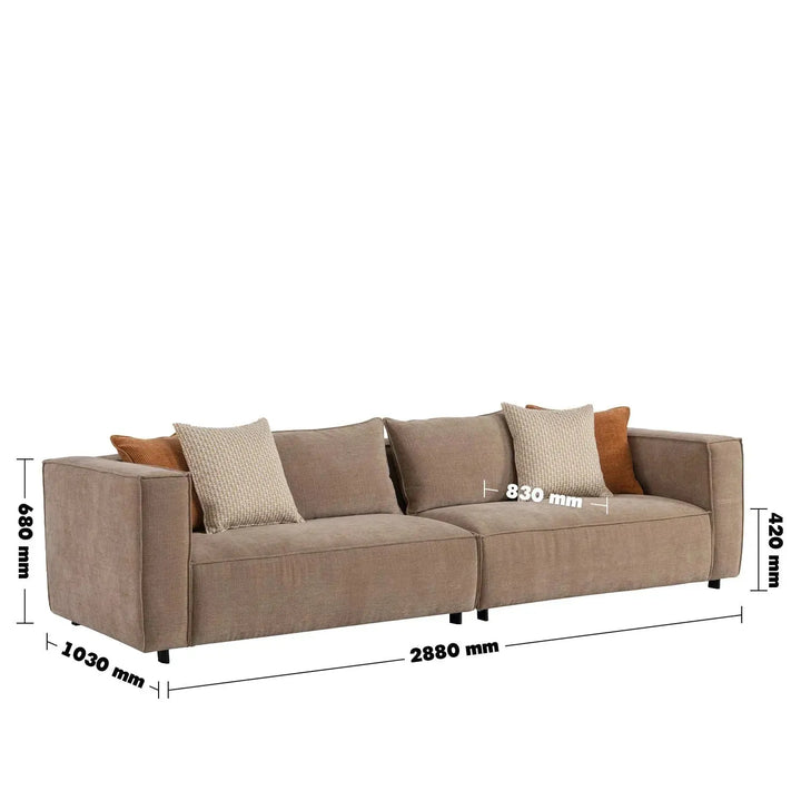 Minimalist mixed weave fabric 4 seater sofa cyus size charts.