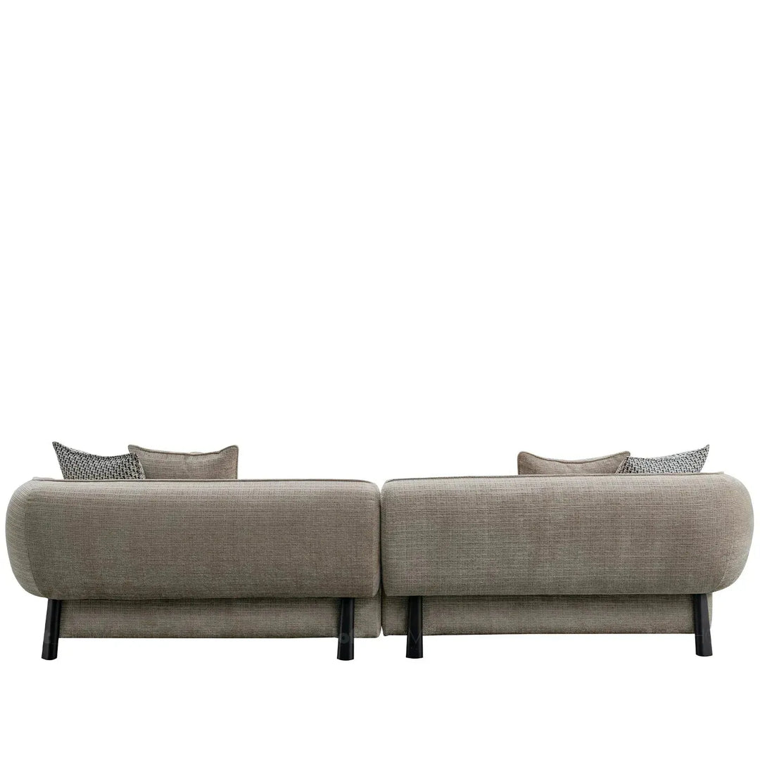 Modern mixed weave fabric 4 seater sofa ense color swatches.