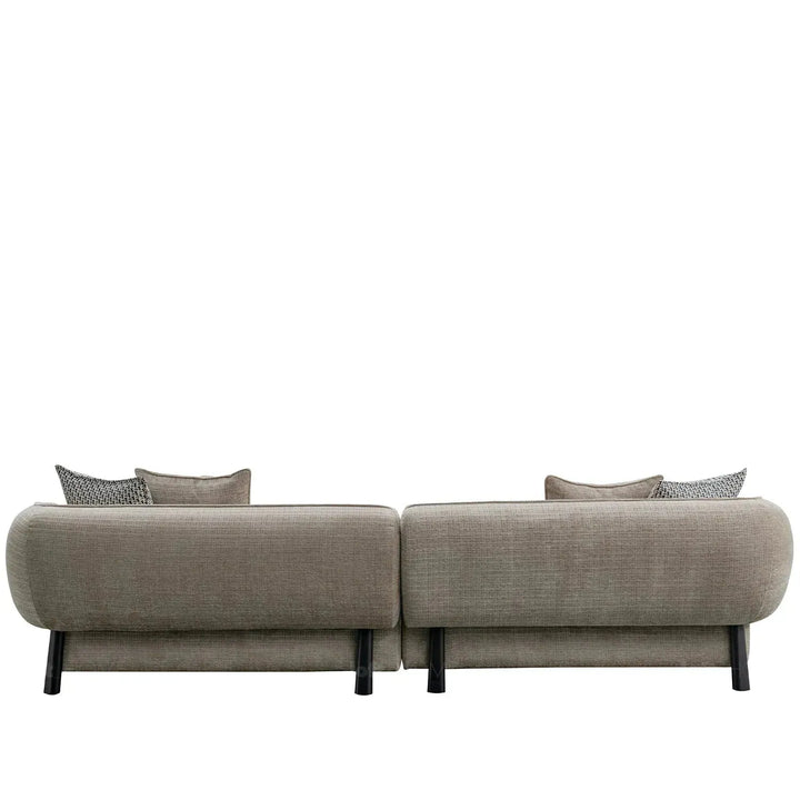 Modern mixed weave fabric 4 seater sofa ense color swatches.