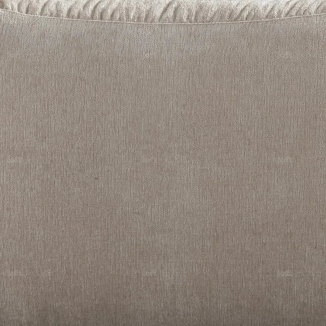Modern mixed weave fabric 4 seater sofa nest in panoramic view.